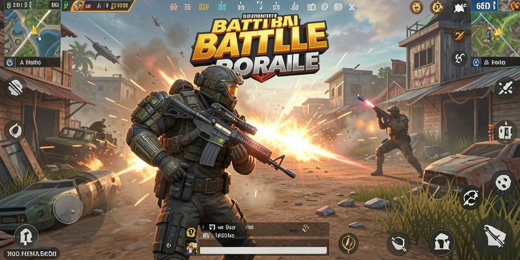 Gameplay seru dalam pertempuran Battle Royale di 66D.