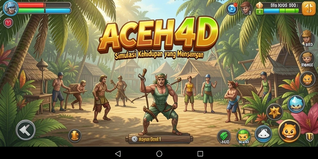 Screenshot utama menunjukkan karakter dalam gameplay Simulation yang hidup.