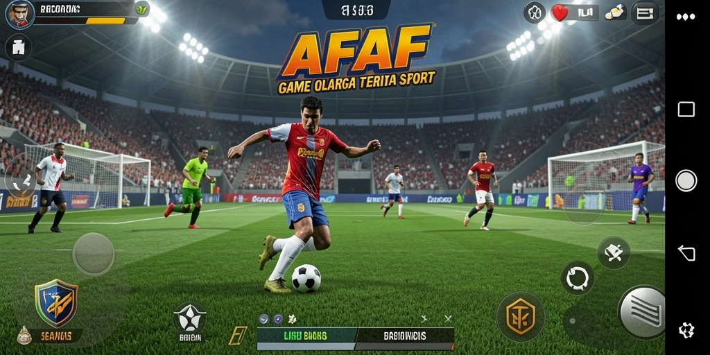 Tampilan gameplay AFAF yang menampilkan aksi olahraga seru.