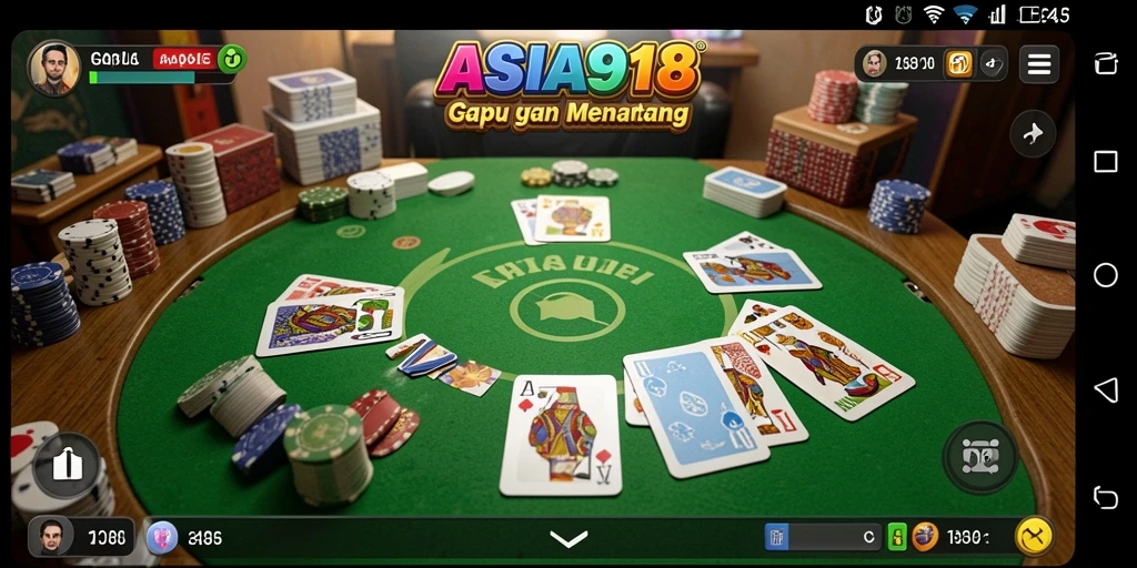 Tampilan gameplay yang menarik di ASIA918 saat bermain Gaple.