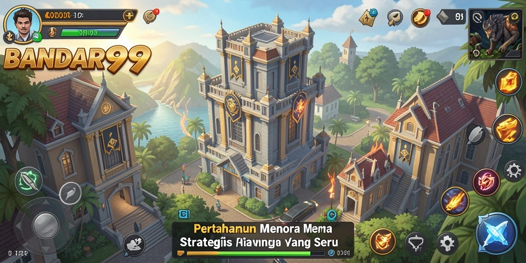 Tangkapan layar dari gameplay seru Tower Defense BANDAR99