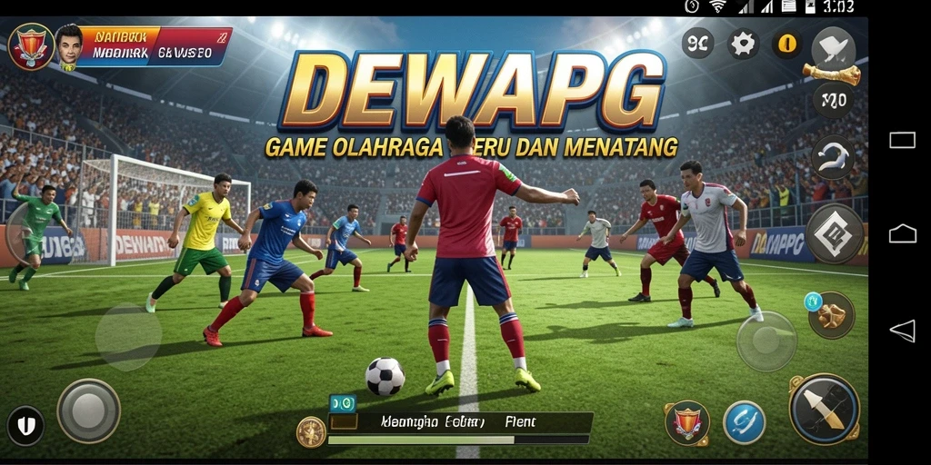 Tangkapan layar DEWAPG menampilkan pertempuran olahraga yang seru dan dinamis.