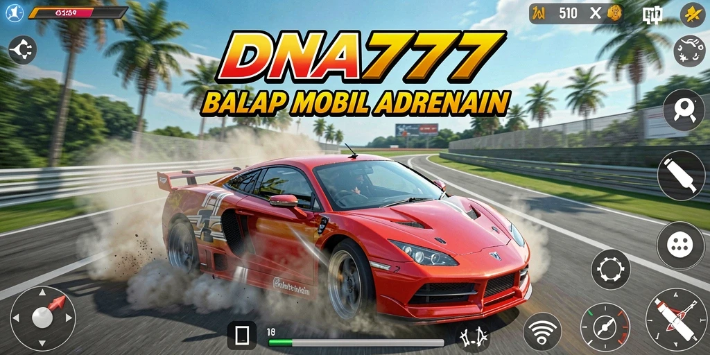 Tampilan gameplay Racing yang seru di DNA777