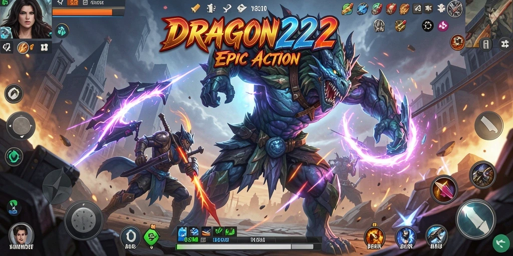 Menampilkan permainan seru dan penuh aksi di DRAGON222.