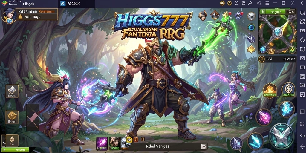 Tampilan gameplay HIGGS777 yang menarik dengan grafis RPG yang memukau.