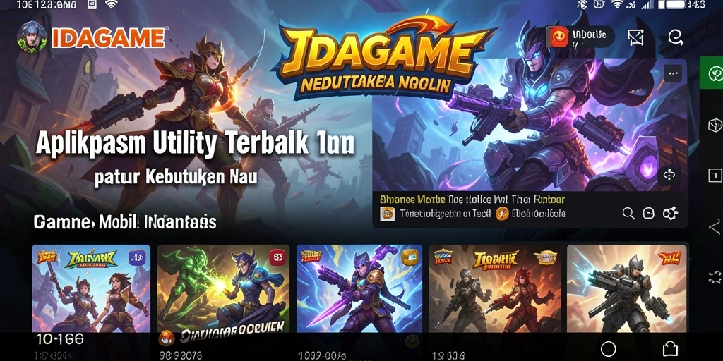 Screenshot utama IDAGAME menampilkan antarmuka aplikasi Utility yang intuitif.