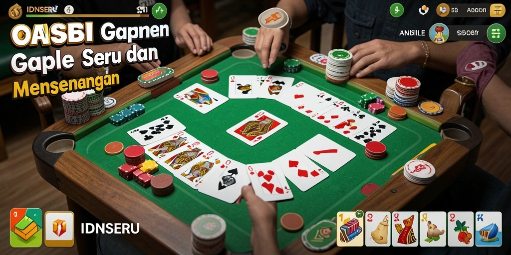 Tampilan gameplay seru dalam permainan Gaple yang asyik.