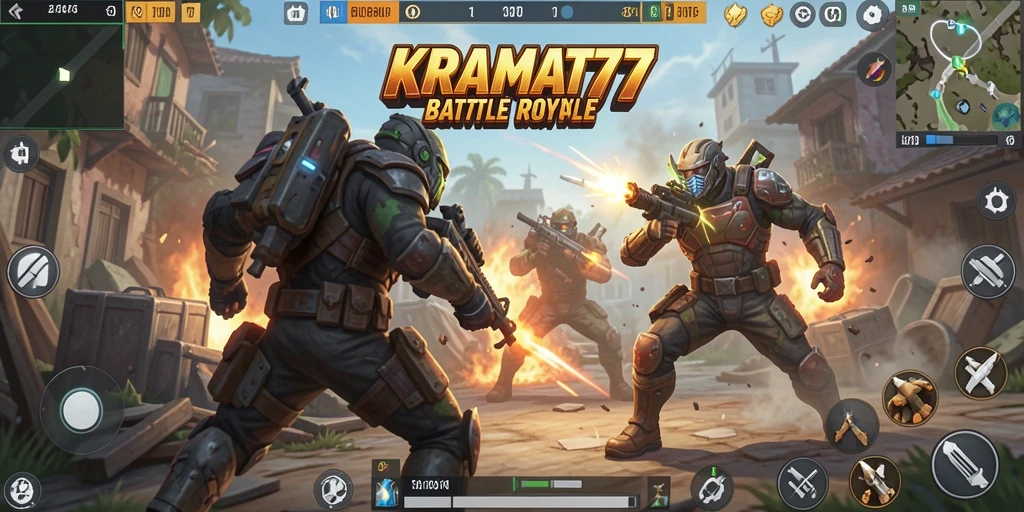Gameplay menegangkan dalam KRAMAT77 di medan pertempuran.