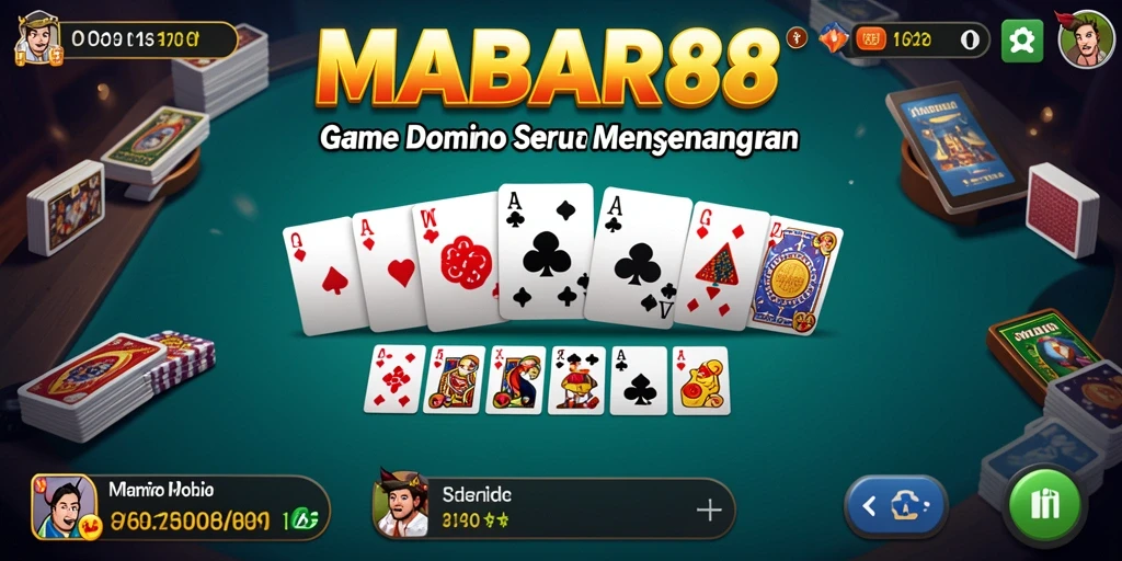Screenshot permainan MABAR88 menampilkan antarmuka Domino yang menarik.