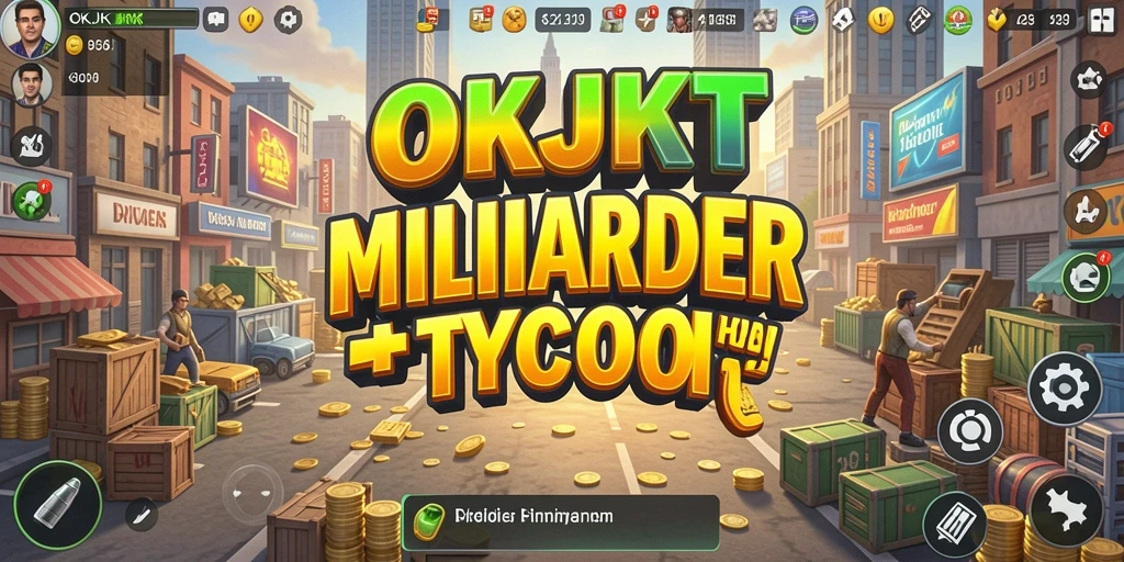 Tampilkan gameplay seru dari OKJKT dengan berbagai elemen Tycoon.