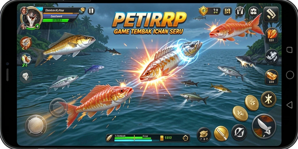 Tampilan menawan dari gameplay Tembak Ikan di PETIRRP.
