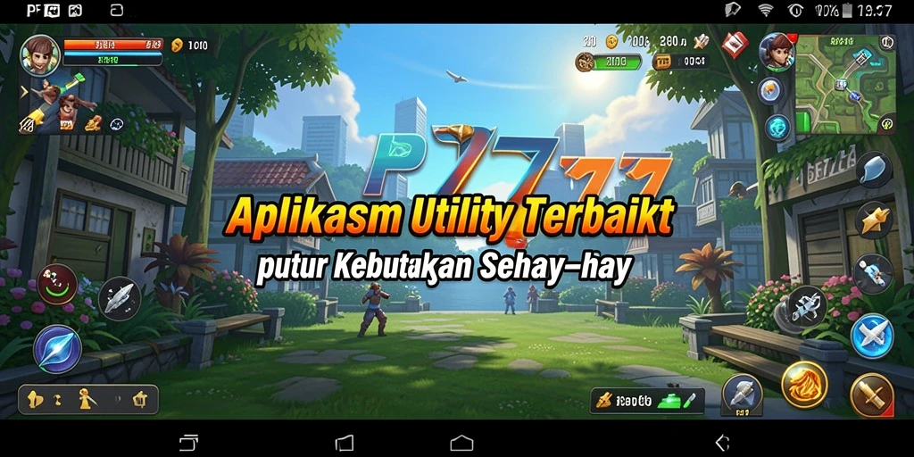 Tampilan utama PF777 menunjukkan fitur utilitas yang ramah pengguna.
