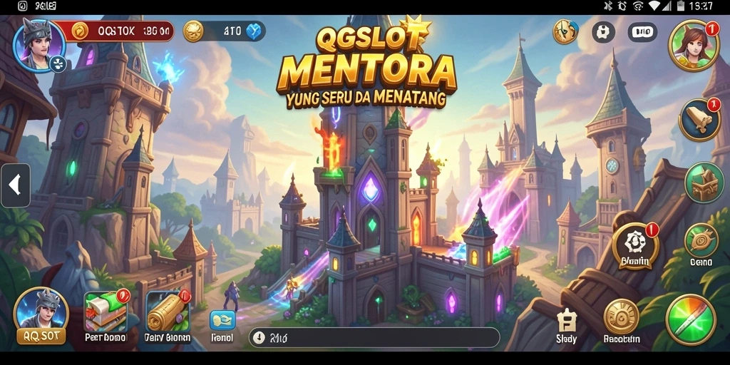 Gameplay seru QQSLOT dalam mode Tower Defense dengan grafik menarik.