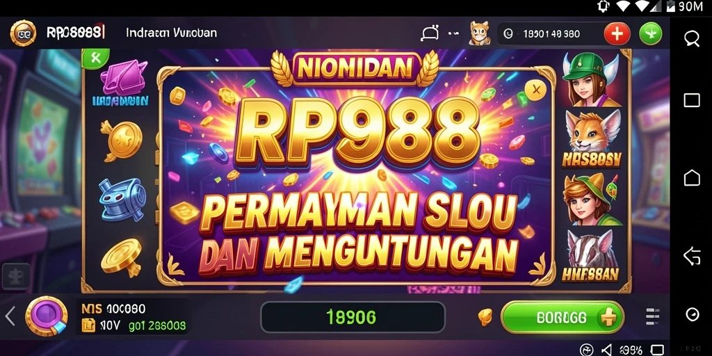 Screenshot utama RP888 menampilkan aksi seru di permainan Slot.