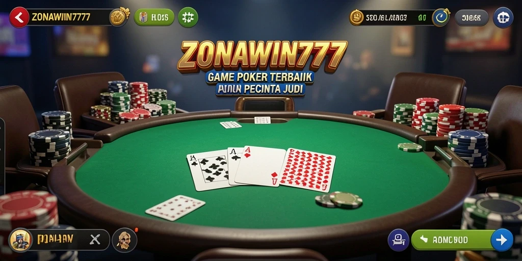 Gameplay seru ZONAWIN777 dalam permainan poker.